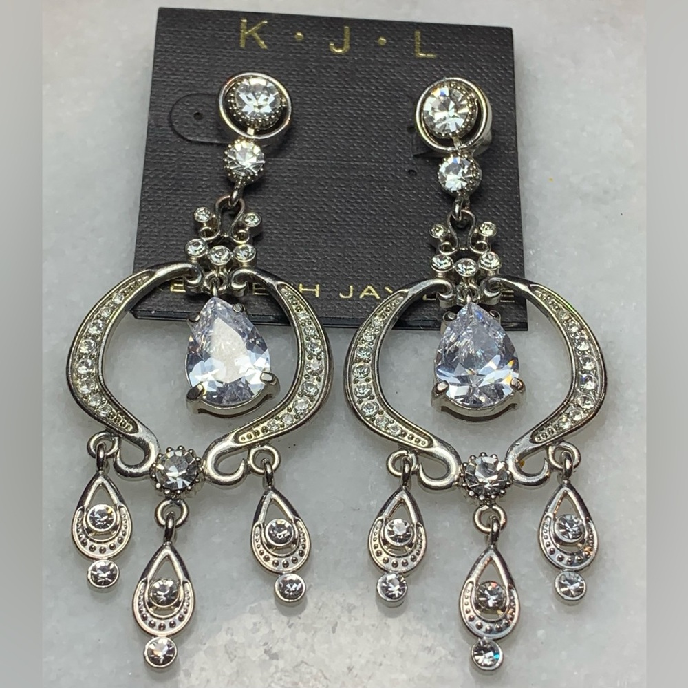 KJL Kenneth Jay Lane Rhinestone Chandelier Earrings
